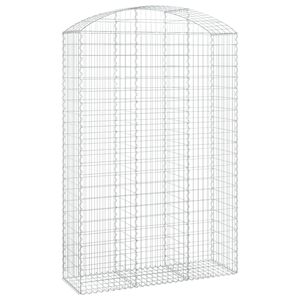 vidaXL Panier de gabions arqu&eacute; 150x50x220/240 cm Fer galvanis&eacute;