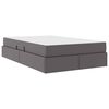 vidaXL Lit avec rangement et matelas avec matelas 2 pcs Gris Cuir