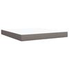 vidaXL Sommier &agrave; lattes de lit avec matelas Taupe 180x200 cm Tissu