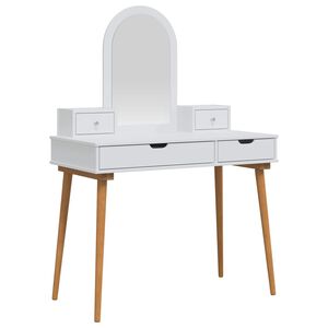 vidaXL Ensemble de Coiffeuse FAUSKE 4 pc Blanc 100 x 50 x 143 cm