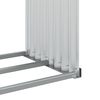 vidaXL Porte-b&ucirc;ches argent&eacute; 120x45x210 cm acier galvanis&eacute;