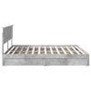 vidaXL Lit de Rangement Gris b&eacute;ton 180 x 200 cm Bois d'ing&eacute;nierie