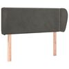 vidaXL T&ecirc;te de lit avec oreilles Gris fonc&eacute; 93x23x78/88 cm Velours