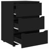 vidaXL Armoire de rangement Noir 60 x 48 x 81 cm Bois d'ing&eacute;nierie