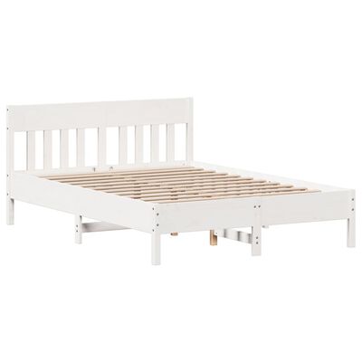 vidaXL Cadre de lit sans matelas blanc 120x190 cm bois de pin massif