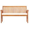 vidaXL Banc de jardin 3 places avec coussin 150cm Bois d'acacia massif