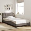 vidaXL Cadre de lit sans matelas Hvar taupe 100x200 cm tissu