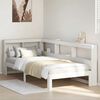 vidaXL Lit biblioth&egrave;que sans matelas blanc 100x200 cm bois pin massif