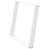 vidaXL Pieds de table &agrave; manger en U 2 pi&egrave;ces Blanc 100 x (72-73) cm Acier