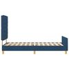 vidaXL Cadre de lit avec t&ecirc;te de lit Bleu 100 x 200 cm tissu