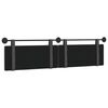 vidaXL T&ecirc;te de lit suspendue Uni Noir 210 x 55 x 5 cm PU antique