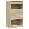 vidaXL Armoire &agrave; chaussures 2 tiroirs rabattables ch&ecirc;ne sonoma