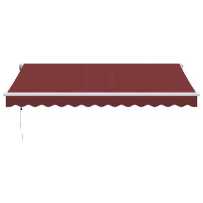 vidaXL Auvent rétractable automatique bordeaux 350x250 cm