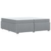 vidaXL Cadre de lit avec matelas Gris clair 200 x 200 cm tissu