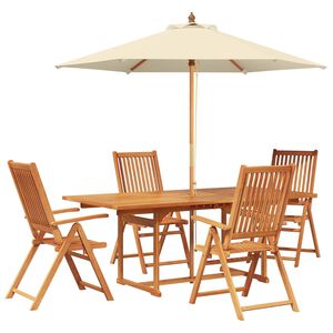 vidaXL Ensemble de salle &agrave; manger d'ext&eacute;rieur avec parasol 6 pc