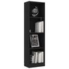 vidaXL Biblioth&egrave;que &agrave; 4 niveaux Noir 40x24x142 cm Bois d'ing&eacute;nierie