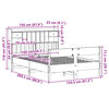 vidaXL Lit biblioth&egrave;que sans matelas cire marron 150x200 cm pin massif
