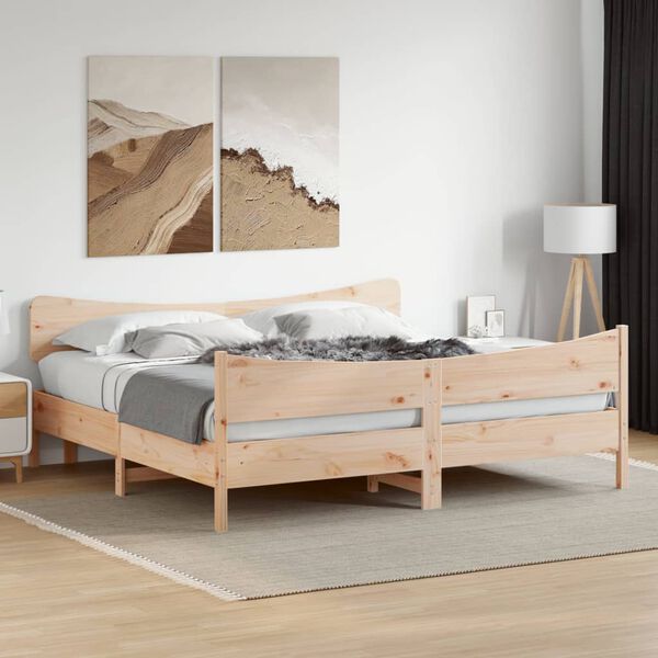 vidaXL Cadre de lit sans matelas 180x200 cm bois massif de pin