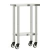 vidaXL Table de travail de cuisine avec roues 55x30x85 cm inox