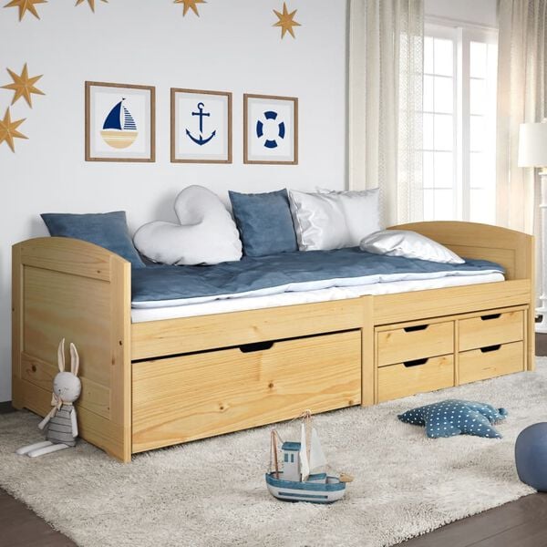 vidaXL Lit de jour avec 5 tiroirs sans matelas IRUN 90x200 cm