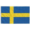 vidaXL Drapeau de la Su&egrave;de et m&acirc;t 5,5 m Aluminium