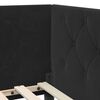 vidaXL Cadre de lit d'angle avec matelas Noir 100 x 200 cm Velours