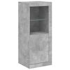 vidaXL Buffets avec lumi&egrave;res LED 3 pcs gris b&eacute;ton bois d'ing&eacute;nierie
