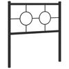 vidaXL T&ecirc;te de lit m&eacute;tal noir 80 cm