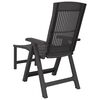 vidaXL Chaise longue anthracite plastique