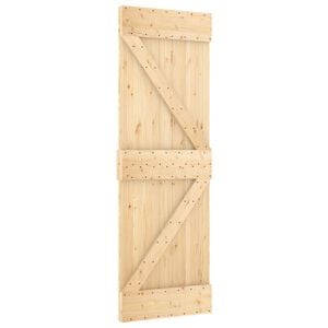 vidaXL Porte coulissante NARVIK 70 x 210 cm (152,5 cm) Naturel et noir