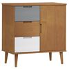 vidaXL Buffet MOLDE Marron 76,5x40x80 cm Bois massif de pin