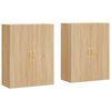 vidaXL Armoires murales 2 pcs ch&ecirc;ne sonoma 69,5x34x90 cm