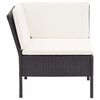 vidaXL Salon de jardin 8 pcs avec coussins r&eacute;sine tress&eacute;e noir