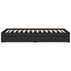 vidaXL Cadre de lit avec tiroirs sans matelas noir 100x200 cm