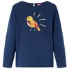 T-shirt enfants &agrave; manches longues bleu marine 140