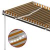 vidaXL Auvent manuel r&eacute;tractable avec LED 450x350 cm Jaune et blanc