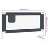vidaXL Barri&egrave;re de s&eacute;curit&eacute; de lit d'enfant Gris fonc&eacute; 150x25 cm Tissu
