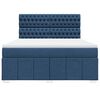 vidaXL Sommier &agrave; lattes de lit avec matelas Bleu 180x200 cm Tissu