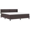 vidaXL Lit boxspring avec matelas Marron fonc&eacute; 180 x 200 cm