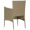 vidaXL Ensemble &agrave; manger de jardin 5 pcs Beige