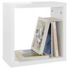 vidaXL &Eacute;tag&egrave;res cube murales 2 pcs Blanc brillant 30x15x30 cm