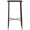 vidaXL Ensemble de bar 3 pcs Similicuir Noir
