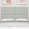 vidaXL T&ecirc;te de lit LED avec t&ecirc;te de lit Gris clair 144 cm Polyester