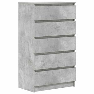 vidaXL Commode Gris b&eacute;ton 60x36x103 cm Bois d'ing&eacute;nierie