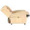 vidaXL Fauteuil de massage inclinable 4 places crème tissu microfibre