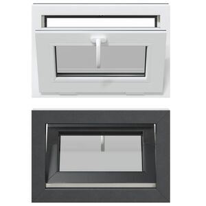 vidaXL Fen&ecirc;tre de sous-sol RISOR 60 x 40 cm PVC et verre Anthracite