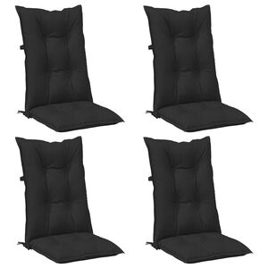 vidaXL Ensemble de coussins de chaise &agrave; dossier haut 4 pcs