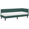 vidaXL Cadre de lit d'angle avec matelas 2 pcs Vert Velours