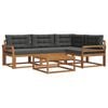 vidaXL Ensemble de canap&eacute;s d'ext&eacute;rieur 5 pc Naturel et Anthracite
