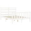 vidaXL Cadre de lit sans matelas blanc bois de pin massif